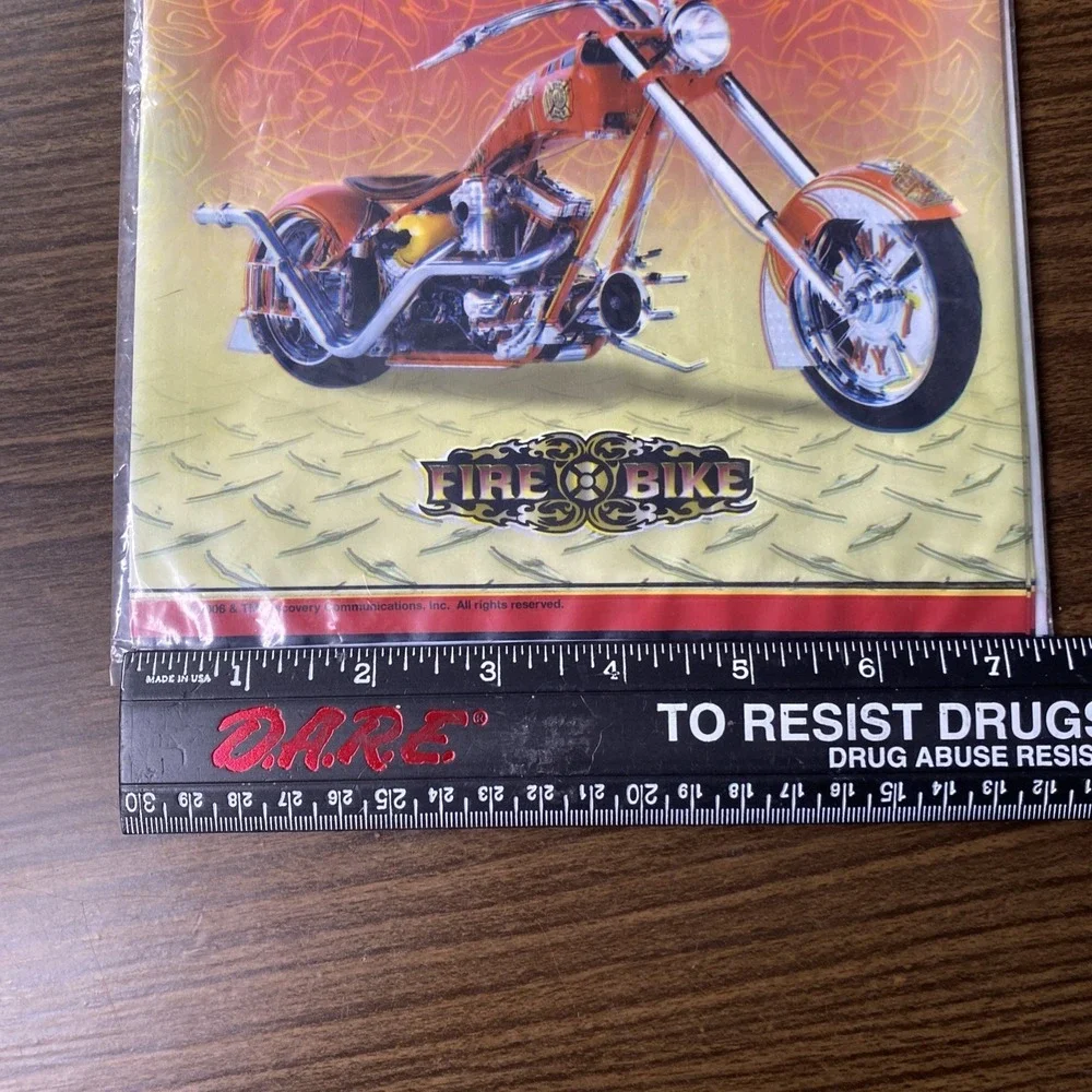 VTG American Chopper FIRE BIKE 2x 8ct Loot Bags Party Supplies Discovery 2006